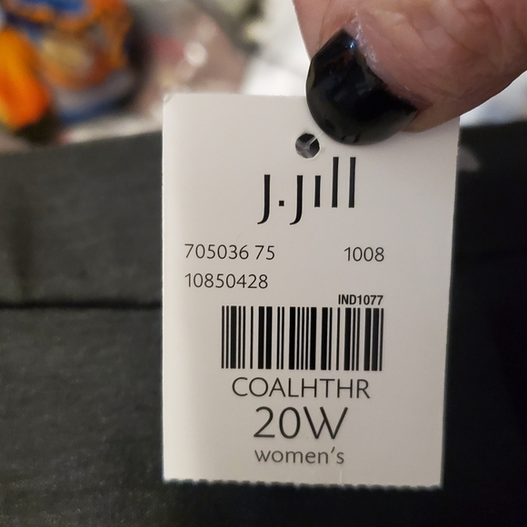 J JILL NWT STRETCH SLACK TROUSER. 20W. COALHEATHER.  HIGH RISE - Picture 4 of 5